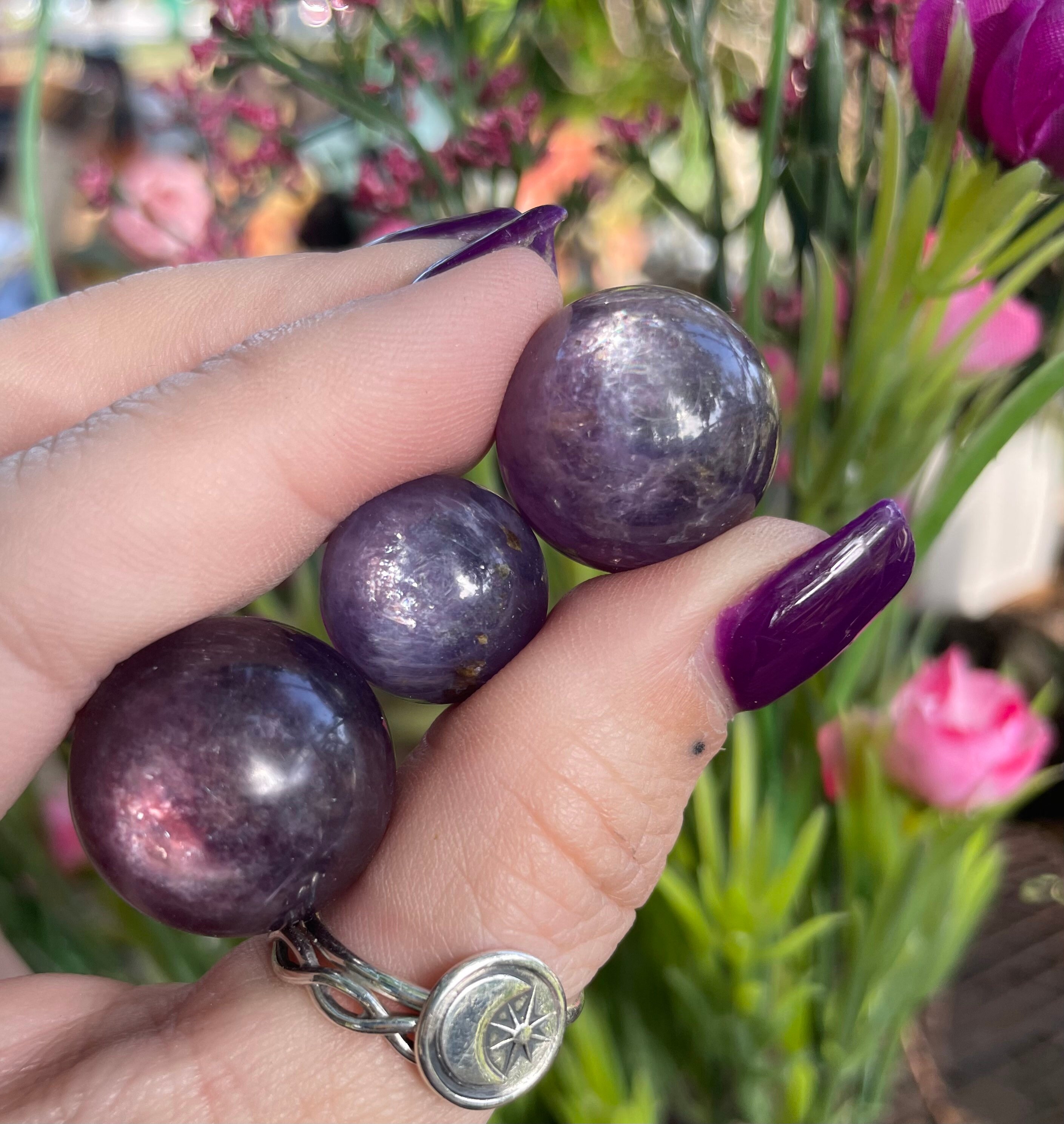 Gem Lepidolite Sphere, Lepidolite Sphere, Qty. 1, Mini Sphere