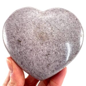 Lepidolite Heart Crystal Palm Stone (9.3 X 8.5 Cm, 404g) Lepidolite Heart Crystal Palm Stone (9.3 X 8.5 Cm, 404g)