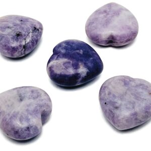 Lepidolite Heart Gemstone - Crystal Heart - Lepidolite Charms - Loose Stone - Reiki Crystal - 4cm - HE1243 Lepidolite Heart Gemstone - Crystal Heart - Lepidolite Charms - Loose Stone - Reiki Crystal - 4cm - HE1243