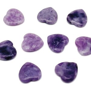 Lepidolite Heart Gemstone Flat – Heart Crystal - Healing Stones – Carving Heart - Natural stones - 20x20x6 - HE1090 Lepidolite Heart Gemstone Flat – Heart Crystal - Healing Stones – Carving Heart - Natural stones - 20x20x6 - HE1090