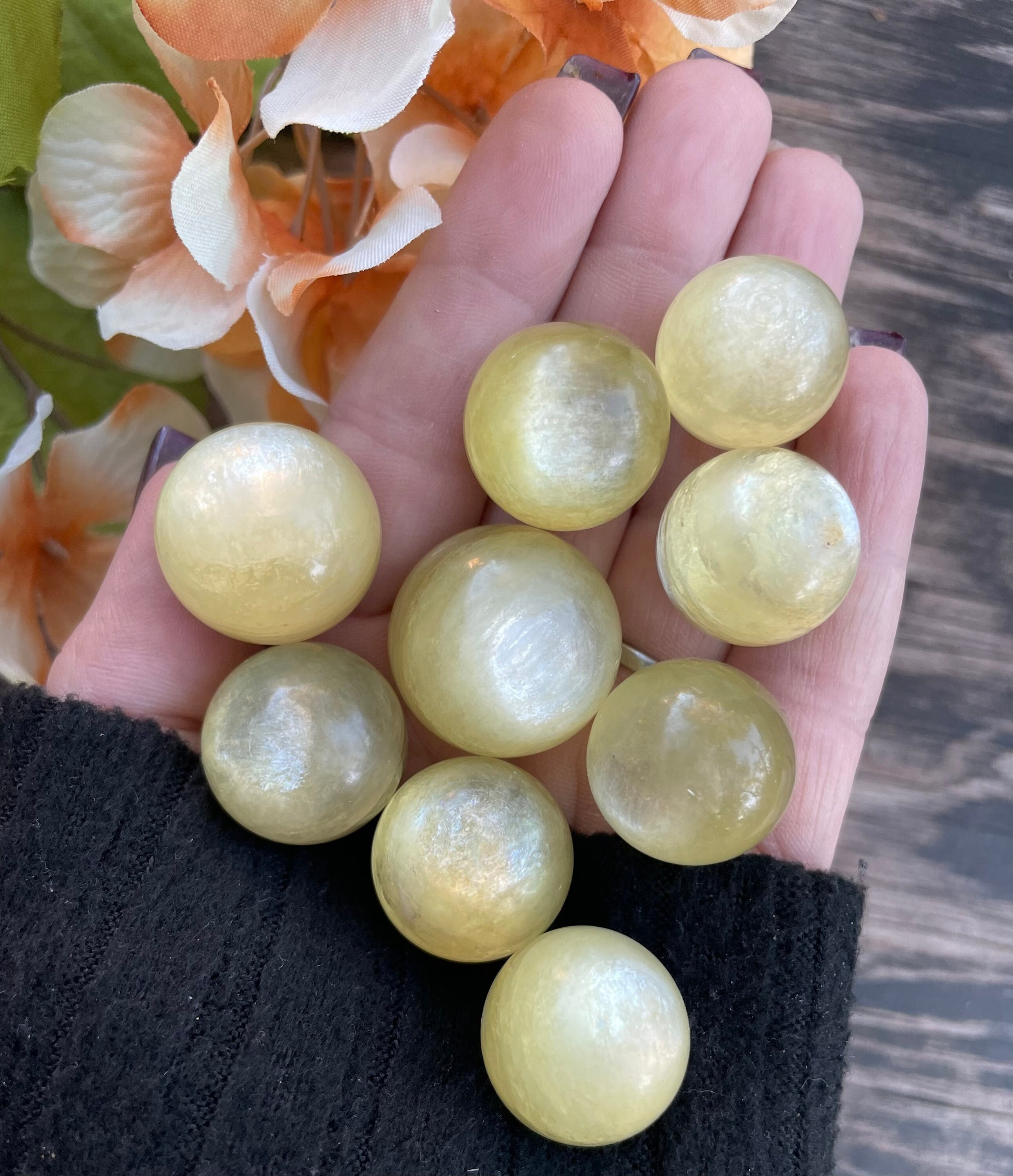 Muscovite Sphere, Golden Lepidolite Sphere, Gemmy Muscovite, Qty. 1, Mini Sphere