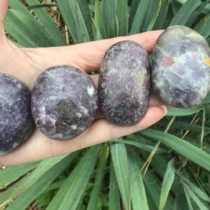 Lepidolite Palm Stone Lepidolite Palm Stone
