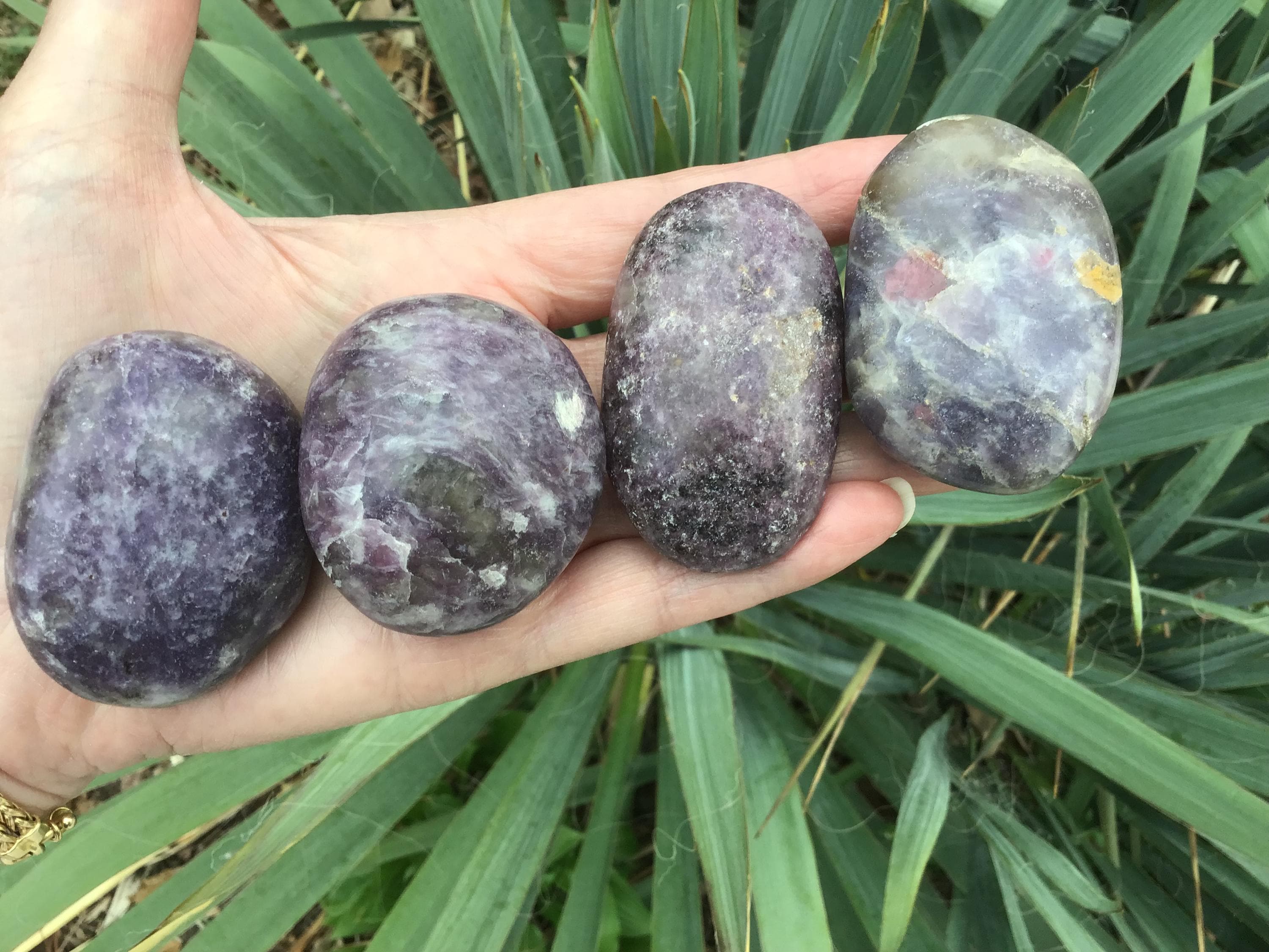 Lepidolite Palm Stone
