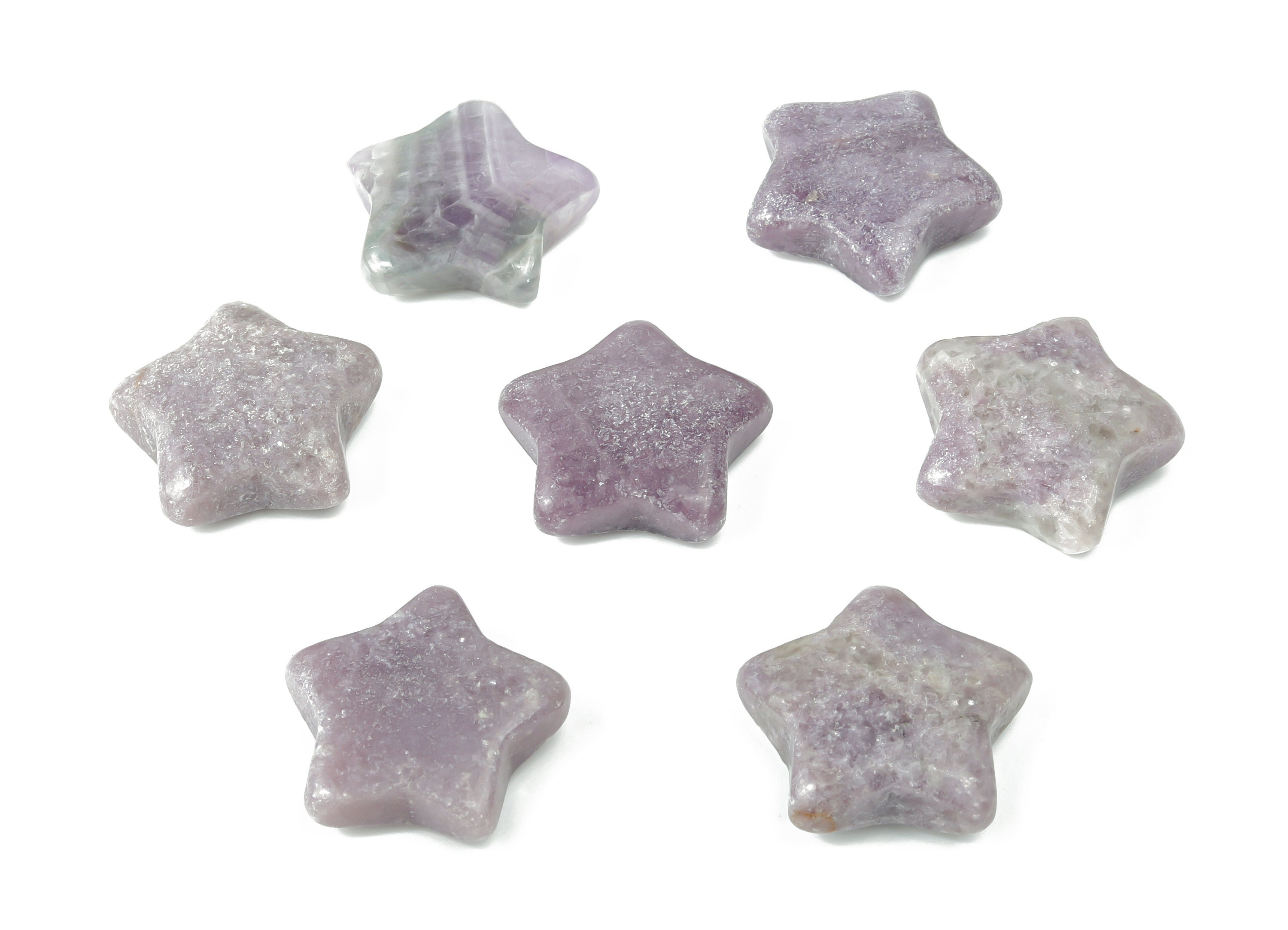 Lepidolite Star Gemstone – Lepidolite Crystal Star Charm – Lepidolite Star Carving – Reiki Meditation– Healing Crystal – 3cm – St1040