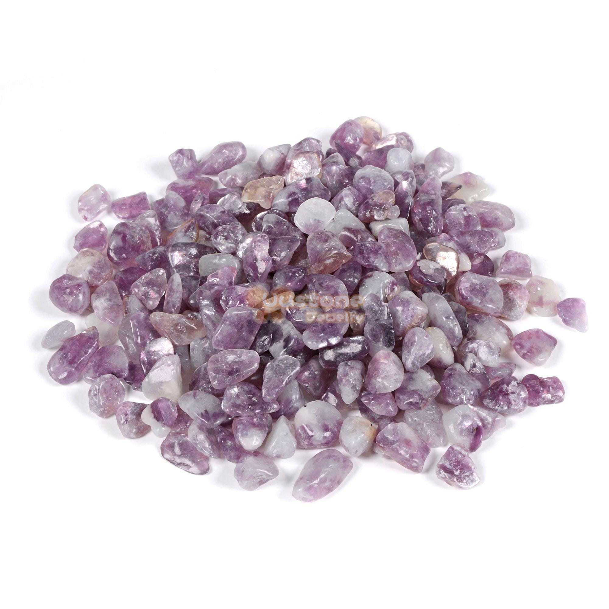 100 Grams Lepidolite Lithium Mica Chips Crushed Tumbled Stone Crystal Healing Embellishments