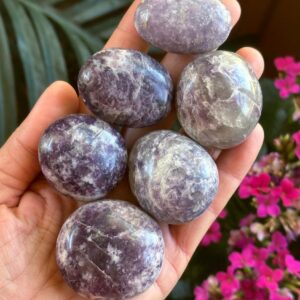 Large Tumbled Lepidolite Stone, Chakra Healing Crystal