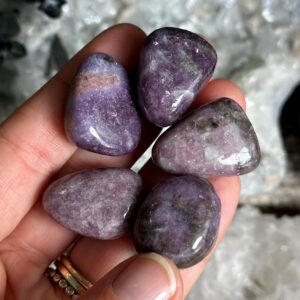 Tumbled Lepidolite Stone, Chakra Healing Crystal