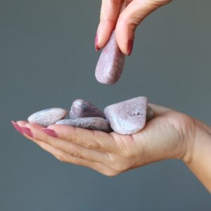 Lepidolite Tumbled Stones Purple Spark Gemstone