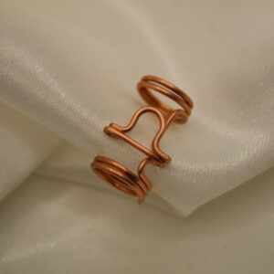 Libra Loc & Braid Jewelry, Copper Zodiac Sign Hair Coils, Astrological Sign Copper Dreadlock Cuffs And Dread Beads Libra Loc & Braid Jewelry, Copper Zodiac Sign Hair Coils, Astrological Sign Copper Dreadlock Cuffs And Dread Beads