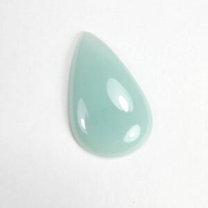 Light Green Jade Cabochon Teardrop Pear Shape Natural 35mm