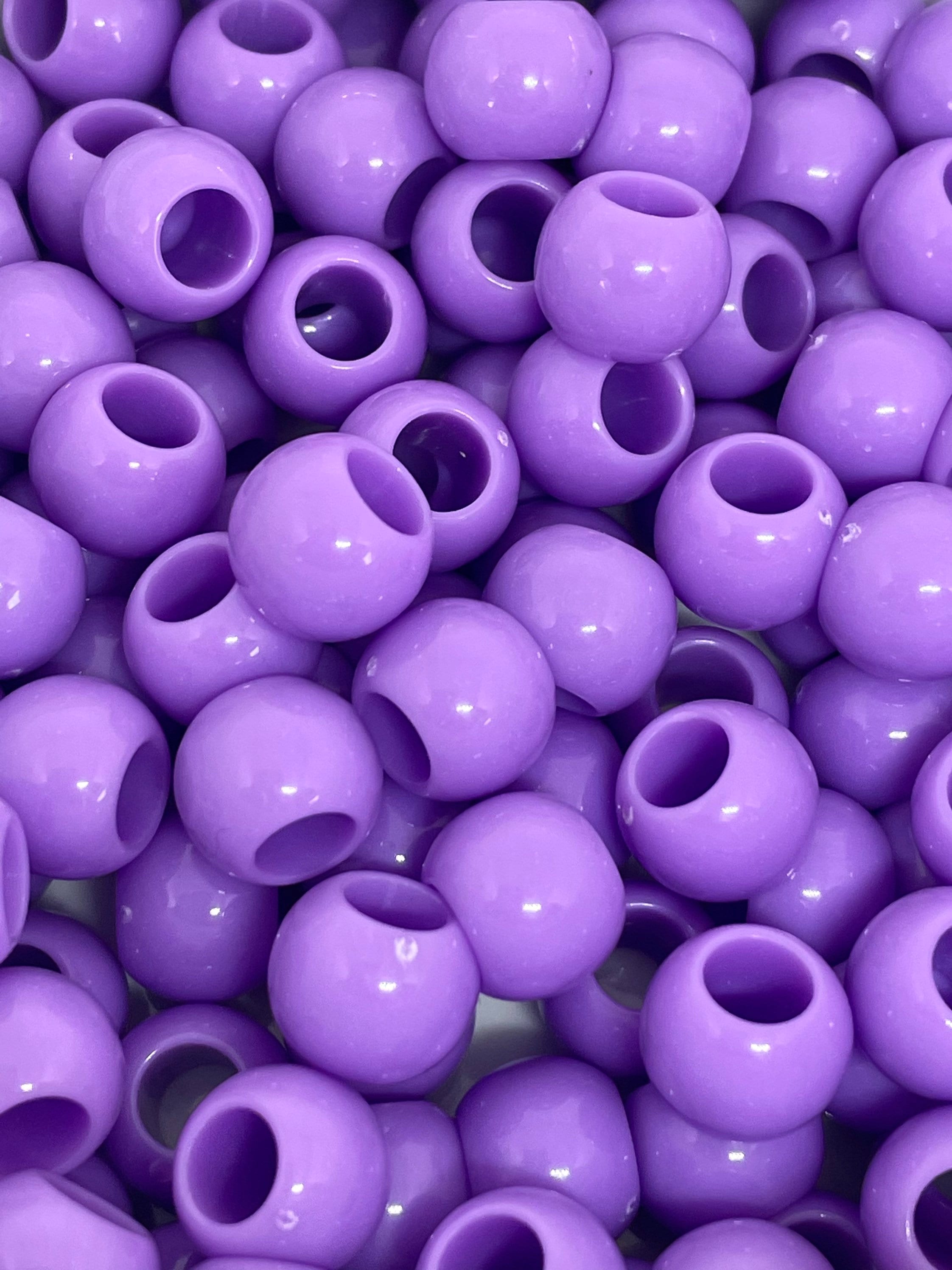 Light Purple Pony Beads For Hair, Purple Beads, Purple Dreadlock Beads, Purple Beads For Braids, Purple Dread Beads, Beads For Kids