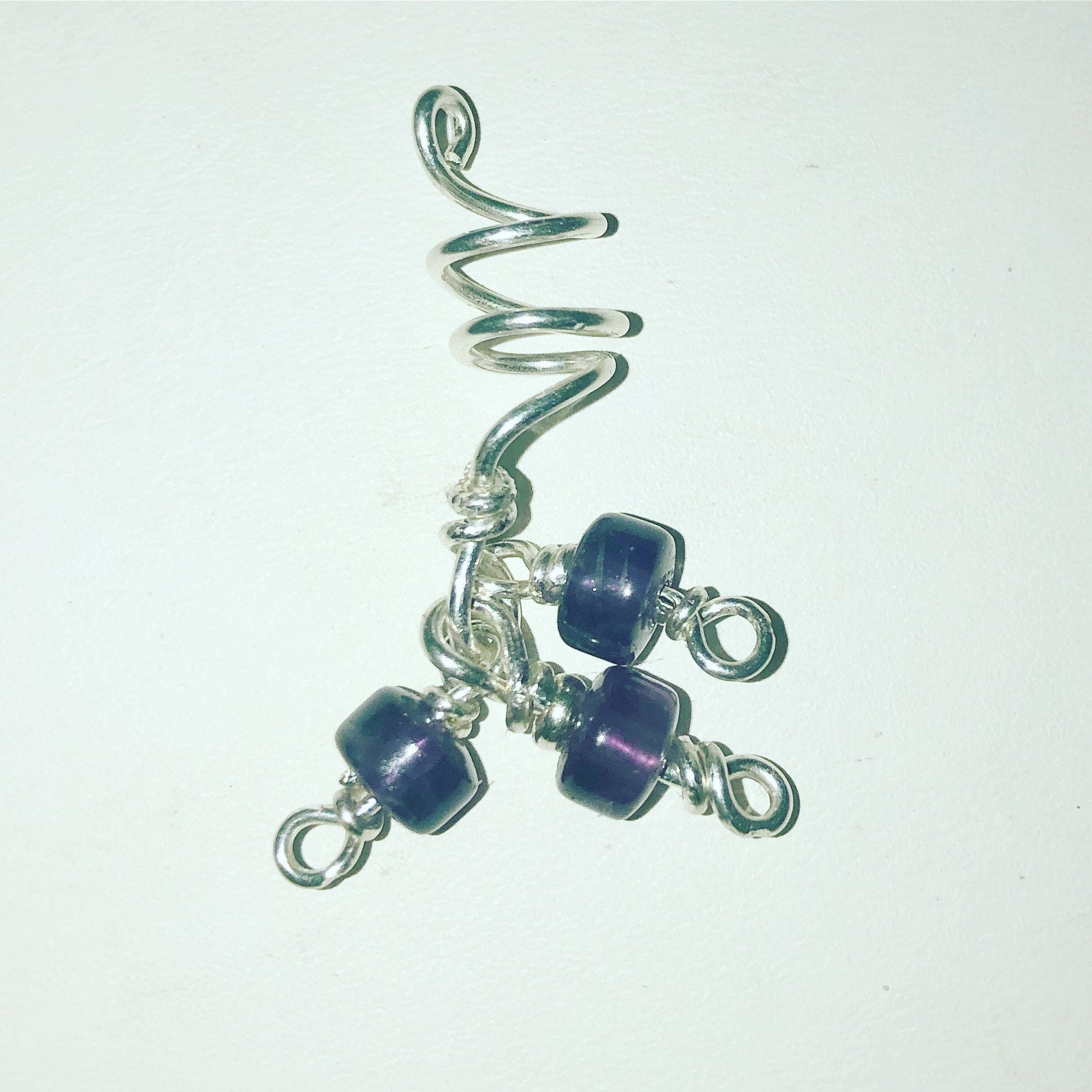 Loc Jewelry Sterling Silver Amethyst Dread Beads Charms Cuffs Dreadlock Accessories Schmuck