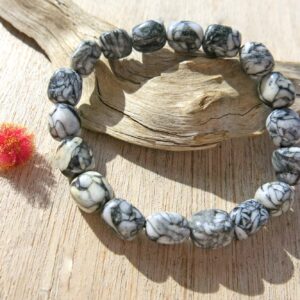 Pinolith Nugget Bracelet: Dolomite Graphite Magnesite Stone