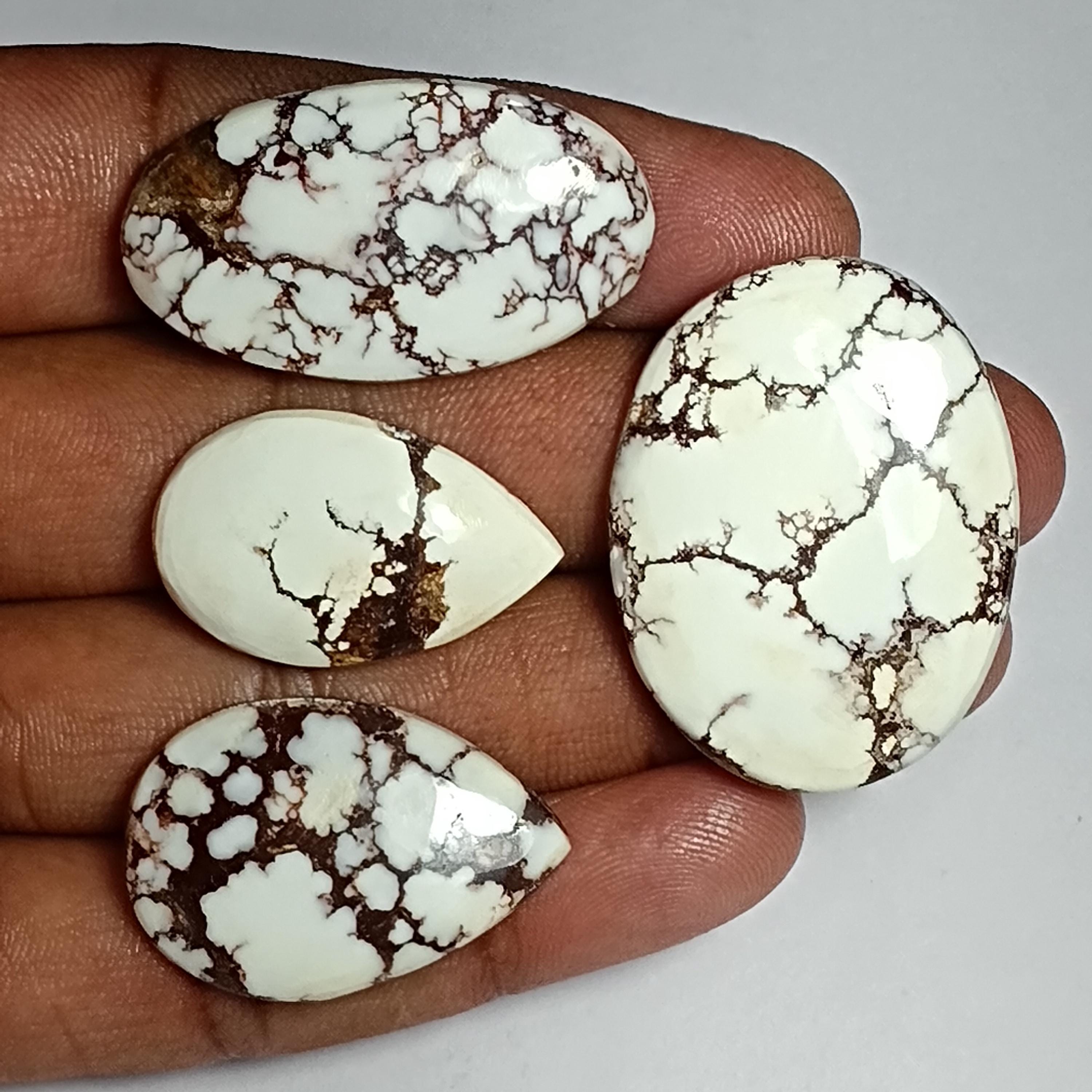 Magnesite Cabochon Lot, 129 Cts Gemstone For Jewelry Making Magnesite Cabochon Lot, 129 Cts Gemstone For Jewelry Making