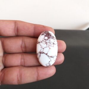 Wild Horse Magnesite Cabochon: Oval Gemstone Pendant (40x24x7 MM, 59.4 Carat