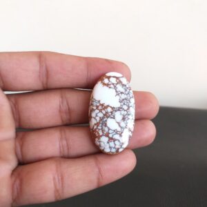 Wild Horse Magnesite Cabochon: Oval Gemstone for Pendant (41x23x7 MM, 60.2 Carat