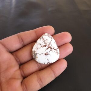 Wild Horse Magnesite Cabochon: Pear Shape Gemstone, 60 Carat (38x34x6 MM