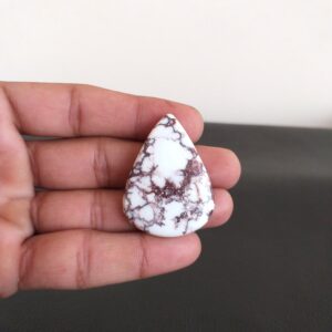 Wild Horse Magnesite Pear Cabochon: 73.3 Carat Gemstone (43x31x7 MM