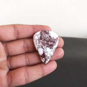 Wild Horse Magnesite Pear Cabochon: 78.4 Carat Gemstone (42x32x8 MM