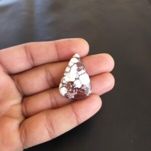 Wild Horse Magnesite Pear Cabochon: 40 Carat Gemstone (34x24x7MM