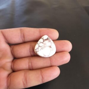 Wild Horse Magnesite Cabochon: Pear Shape Gemstone, 27.5 Carat