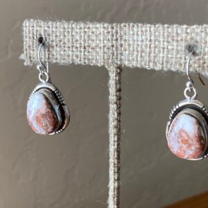 Navajo Earrings, Sterling & Wild Horse Magnesite