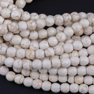 Natural White Magnesite Matte Faceted Round 6mm, 8mm, 10mm, 12mm- Wholesale Bulk or Single Strand! Gemstone Beads Natural White Magnesite Matte Faceted Round 6mm, 8mm, 10mm, 12mm- Wholesale Bulk or Single Strand! Gemstone Beads