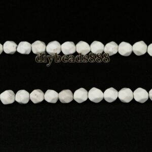 White Magnesite Matte Faceted Star Cut Bead,diamond Cut Bead,natural,gemstone Beads,diy Beads,frosted Beads,6mm,15" Full Strand White Magnesite Matte Faceted Star Cut Bead,diamond Cut Bead,natural,gemstone Beads,diy Beads,frosted Beads,6mm,15" Full Strand