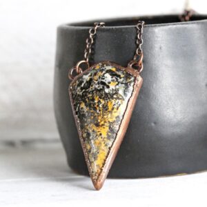 Magnesite Necklace - Copper Necklace - Electroformed Copper