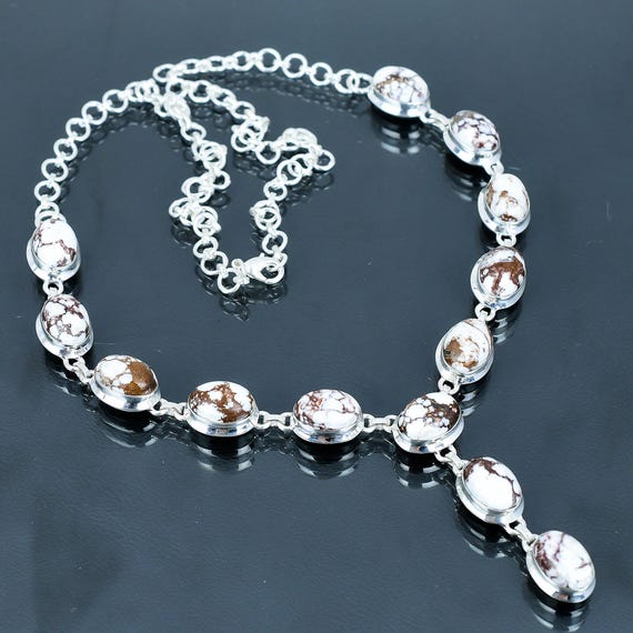 Wild Horse Magnesite Necklace: Handmade Sterling Silver Gemstone Jewelry