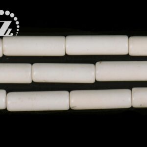 White Magnesite Smooth Tube Beads,column Beads,cylinder Beads,4x13mm,15" Full Strand
