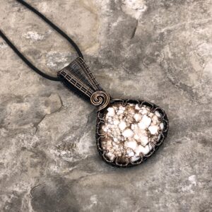 Handmade Wild Horse Magnesite Pendant: Copper Wire Wrapped Jewelry - Made In The Usa 0270 Handmade Wild Horse Magnesite Pendant: Copper Wire Wrapped Jewelry - Made In The Usa 0270
