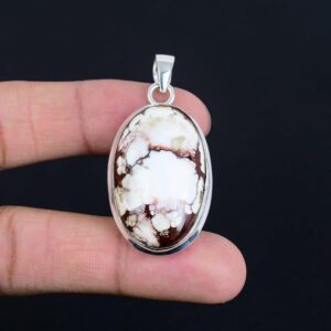 Handmade Wild Horse Magnesite Pendant: 925 Sterling Silver Gemstone Jewelry Handmade Wild Horse Magnesite Pendant: 925 Sterling Silver Gemstone Jewelry