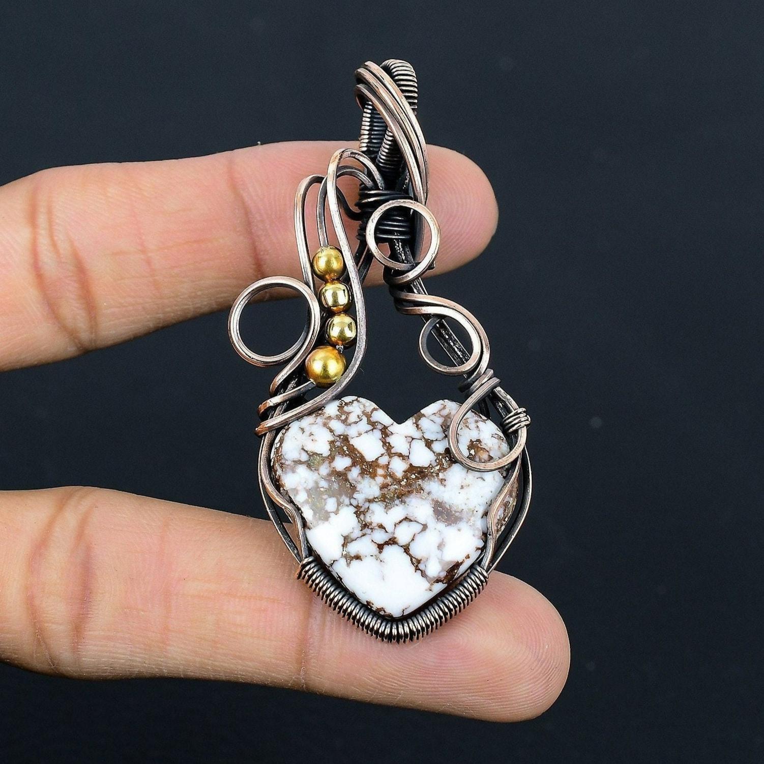 Wild Horse Pendant, Magnesite Gemstone Jewelry, Copper Wire Wrapped Pendant Wild Horse Gemstone Handmade Jewelry Wedding & Birthday Gifts Wild Horse Pendant, Magnesite Gemstone Jewelry, Copper Wire Wrapped Pendant Wild Horse Gemstone Handmade Jewelry Wedding & Birthday Gifts