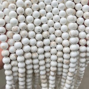 Natural Magnesite Round Beads, 6mm 8mm 10mm 12mm Magnesite Loose Beads Wholesale Supply,one Strand 15"