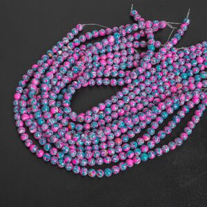 Natural Stone Magnesite Gemstone Beads 8MM Rose Pink Round A+ Quality Loose Beads (127331)