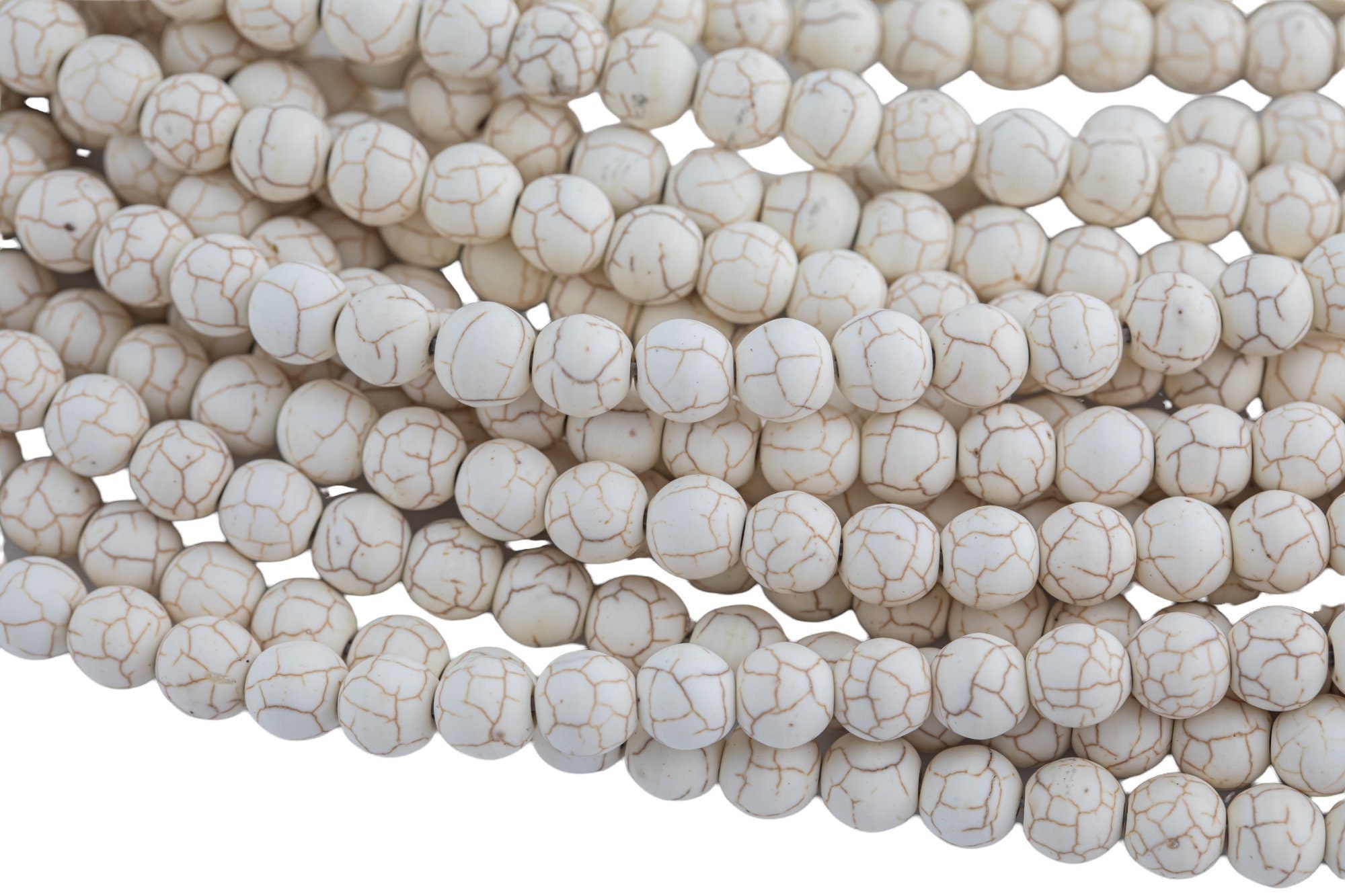 Natural White Magnesite Matt Round 6mm, 8mm, 10mm, 12mm-full Strand 15.5 Inch Strand Gemstone Beads