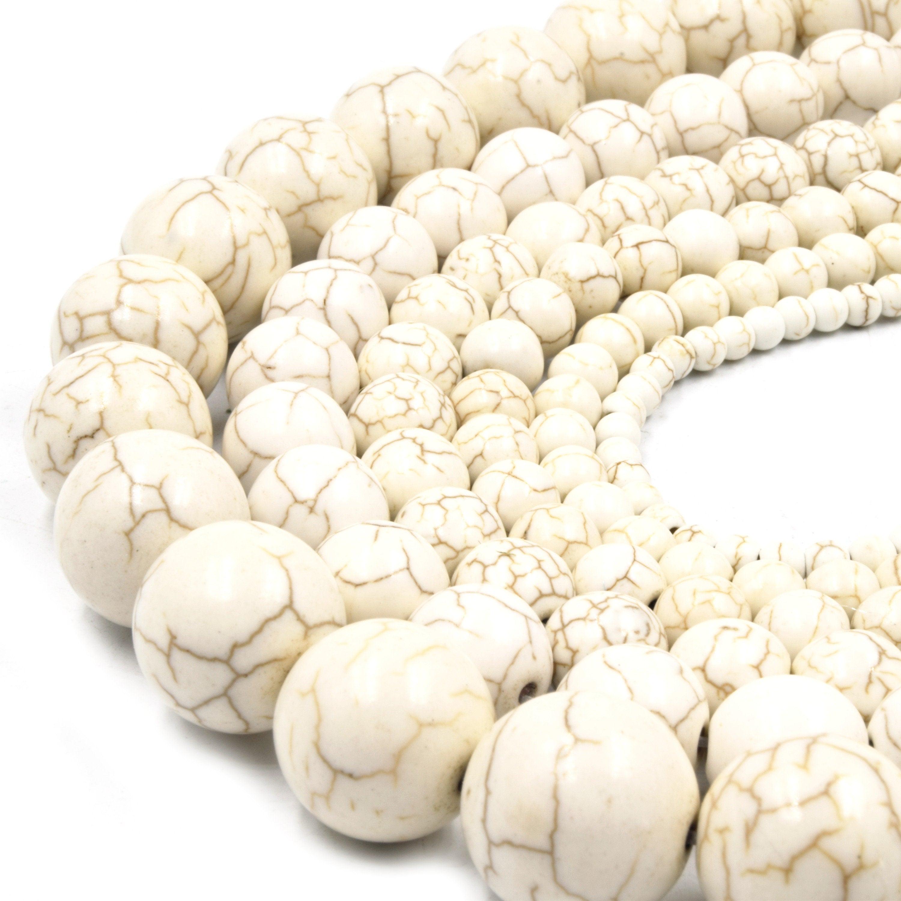 White Magnesite Beads | Round Gemstone Beads For Jewelry Making White Magnesite Beads | Round Gemstone Beads For Jewelry Making