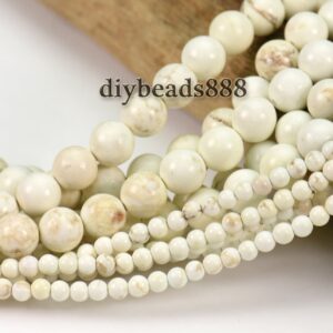 White Magnesite Smooth Round Beads,natural,gemstone,diy Beads,2mm 3mm 4mm 6mm 8mm 10mm 12mm For Choice,15" Full Strand White Magnesite Smooth Round Beads,natural,gemstone,diy Beads,2mm 3mm 4mm 6mm 8mm 10mm 12mm For Choice,15" Full Strand