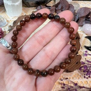 Mahogany Obsidian Crystal Beaded Bracelet