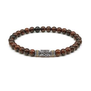 Mahogany Obsidian Bracelet, Bracelet for Men, Men's Bracelet, Bead Bracelet Men, 6mm Beads Bracelet, Obsidian Bracelet