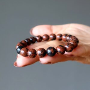 Mahogany Obsidian Bracelet Make My Way Manifestation Stone
