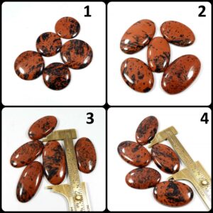 Natural Mahogany Obsidian Gemstone. Red Mahogany Obsidian. Mahogany Obsidian Cabochon. Mix Shape Mahogany. Mgm-a
