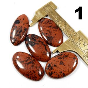 Natural Mahogany Obsidian Gemstone. Elegant~ Mahogany Obsidian Cabochon. Red Mahogany Obsidian. Wholesale Mahogany For Jewelry. Variation-3