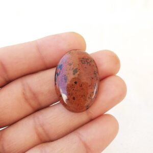 Mahogany Obsidian Cabochon: Oval Gemstone Pendant (32x23x6 MM, 31.4 Carat)