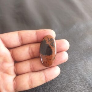 Mahogany Obsidian Cabochon: Oval Gemstone for Pendant (41x21x6 MM, 41 Carat