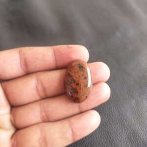 Mahogany Obsidian Cabochon: Oval Gemstone Pendant (29x19x6 MM, 27 Carat