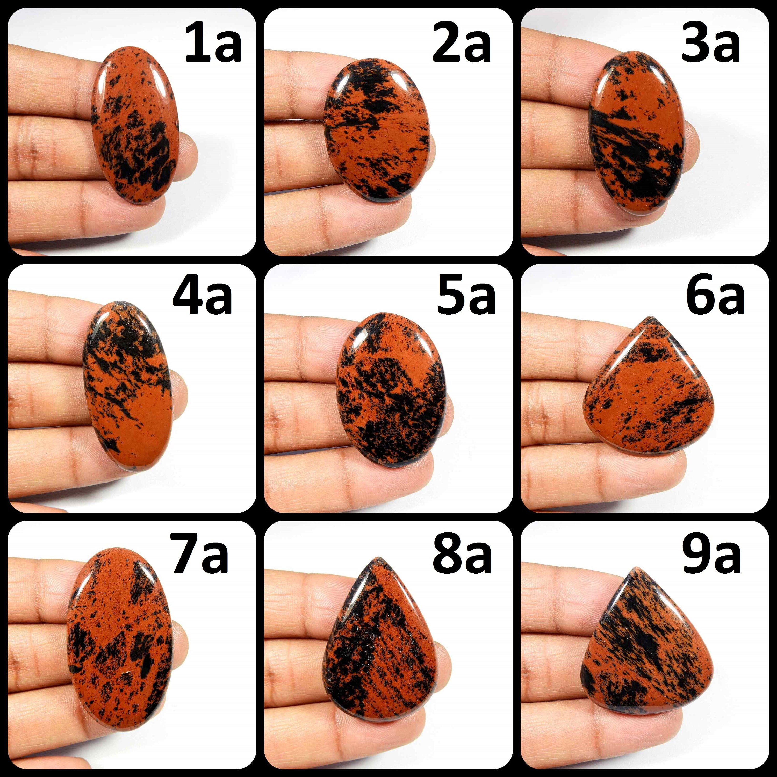 Unique~ Mahogany Obsidian Cabochon. Red Mahogany Obsidian Gemstone. Natural Mahogany Obsidian. Mix Shape Crystal Mahogany. Varation- A Unique~ Mahogany Obsidian Cabochon. Red Mahogany Obsidian Gemstone. Natural Mahogany Obsidian. Mix Shape Crystal Mahogany. Varation- A