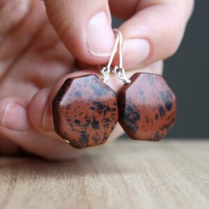 Mahogany Obsidian Earrings: Sterling Silver Leverback Gemstone Dangles Mahogany Obsidian Earrings: Sterling Silver Leverback Gemstone Dangles