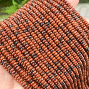 Natural 2x4mm Mahogany Obsidian Smooth Rondelle / heishi Gemstone Loose Beads, bracelets / necklace / diy For Jewelry Making, stone Wholesale Beads. Natural 2x4mm Mahogany Obsidian Smooth Rondelle / heishi Gemstone Loose Beads, bracelets / necklace / diy For Jewelry Making, stone Wholesale Beads.